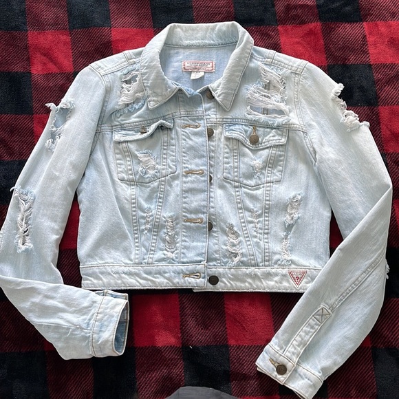 GUESS Ripped Jean Jacket - Picture 9 of 14